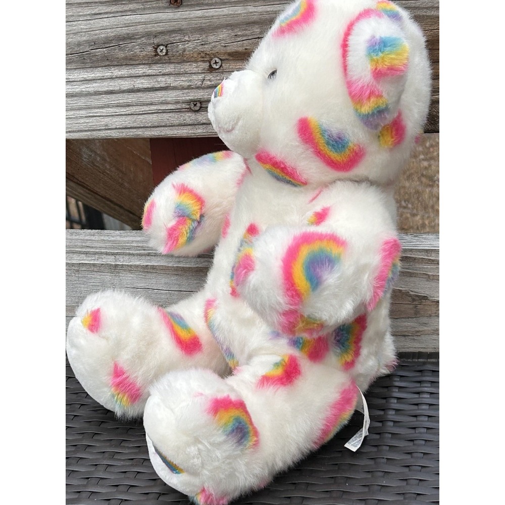 Build A Bear Summer Season Of Hugs Rainbow Teddy Plush Pride BAB 14in Toy - Picture 3 of 7